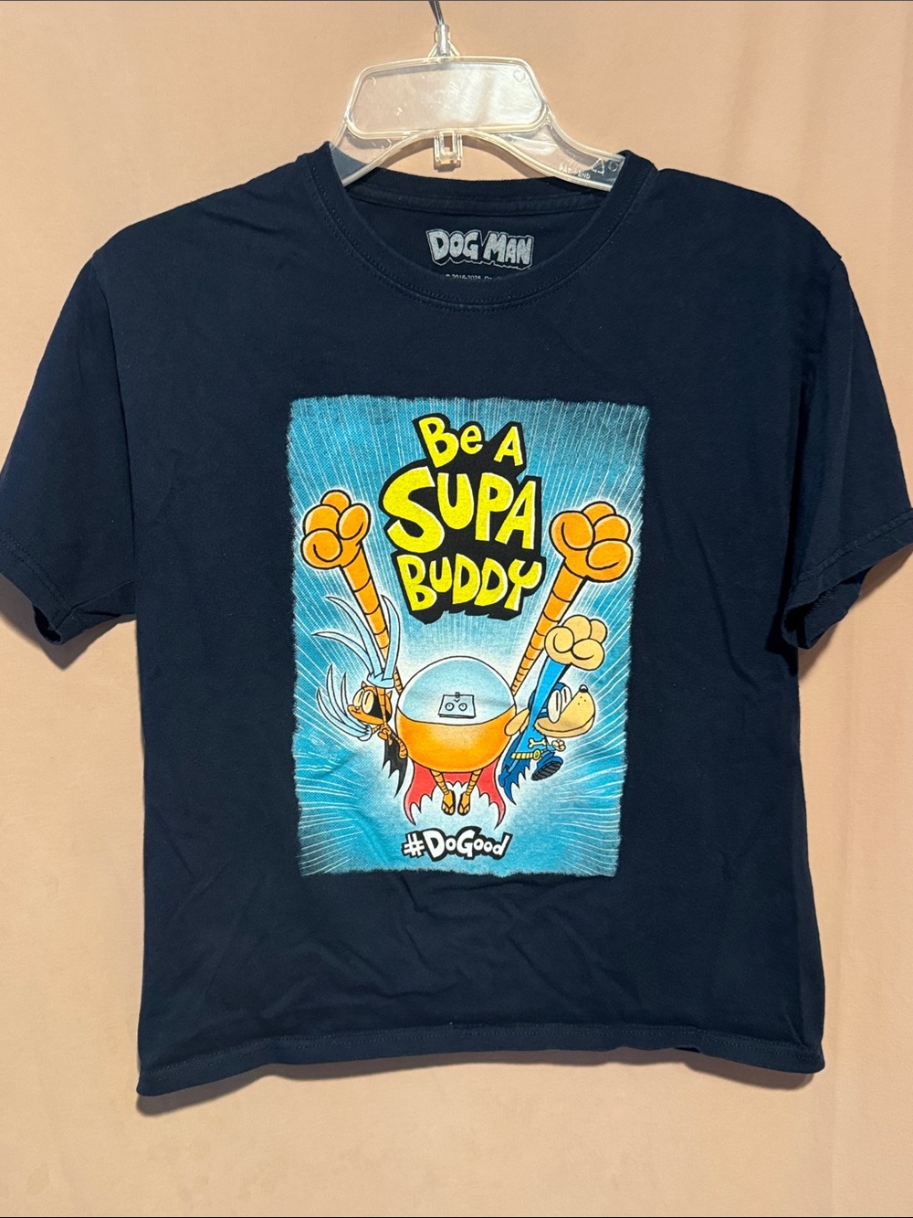 Dog Man "Be A Supa Buddy" Navy Graphic Tee